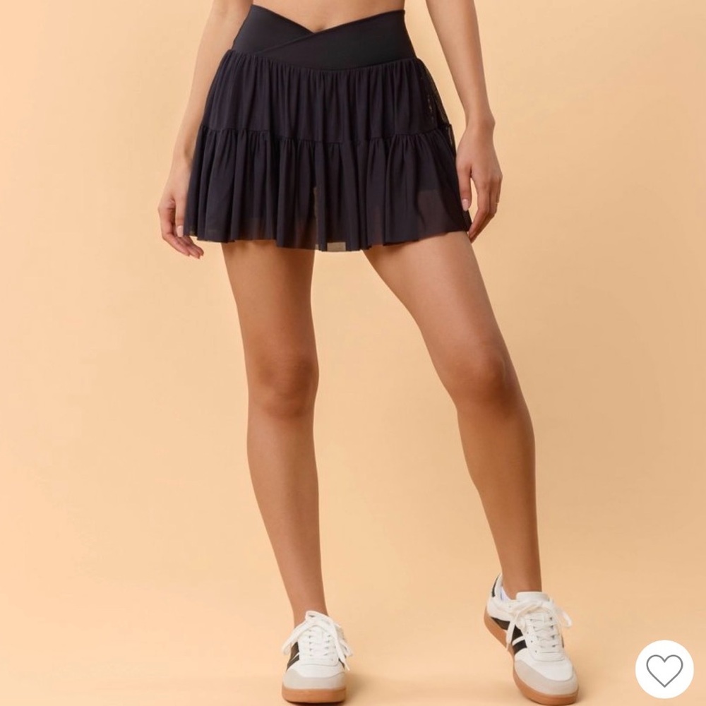 Blogilates Black Tiered Mini Skirt